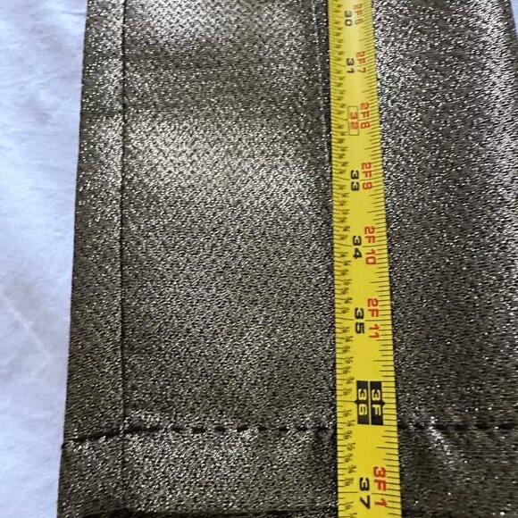 NWT Leon Max Max Studio Limited Edition Gold Glitter Shimmer Straight Leg Pant - Picture 5 of 5